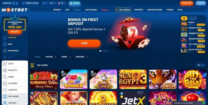 Əsas Mostbet veb saytının icmalı